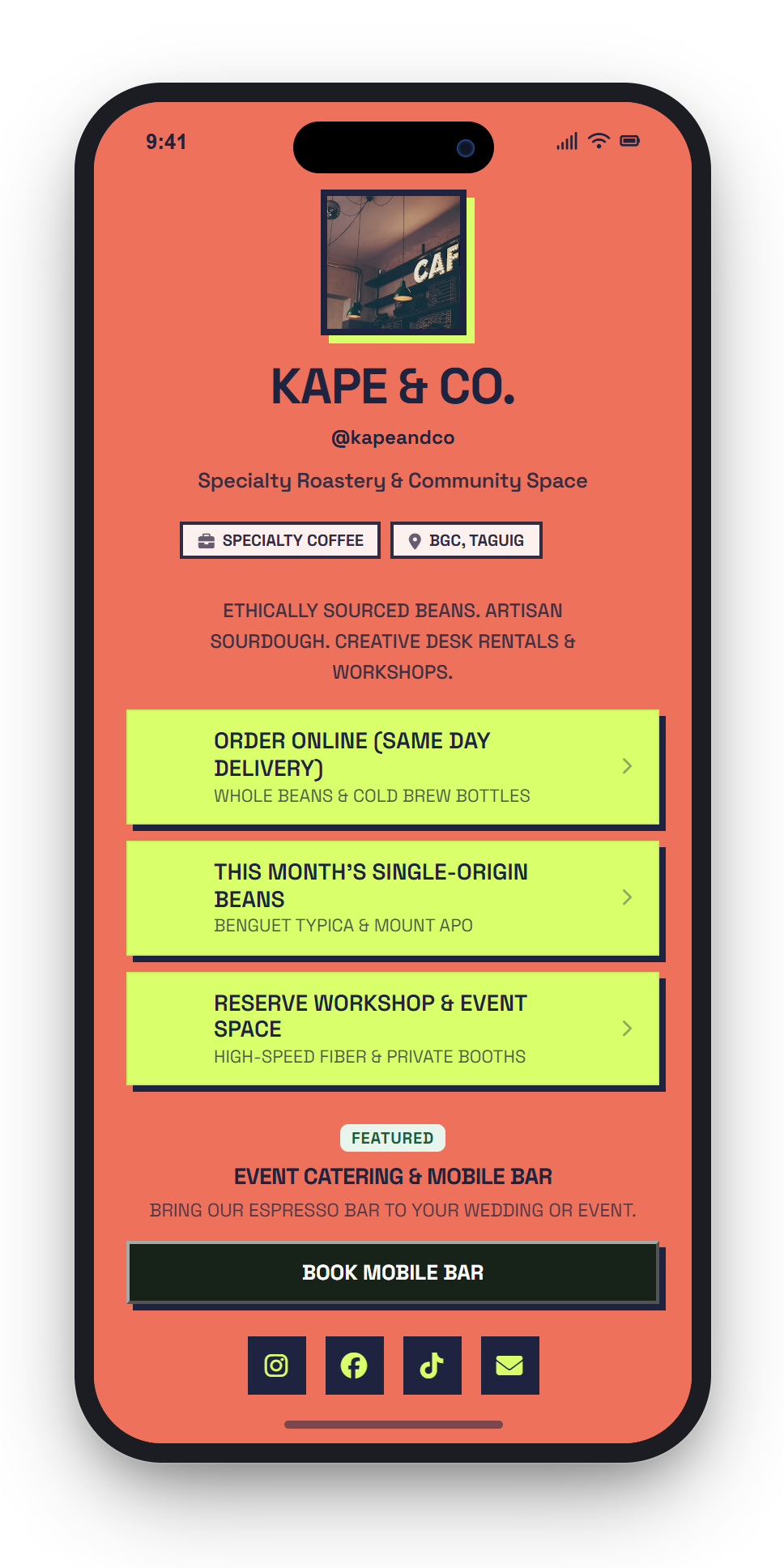Bold Template - Kape & Co.
